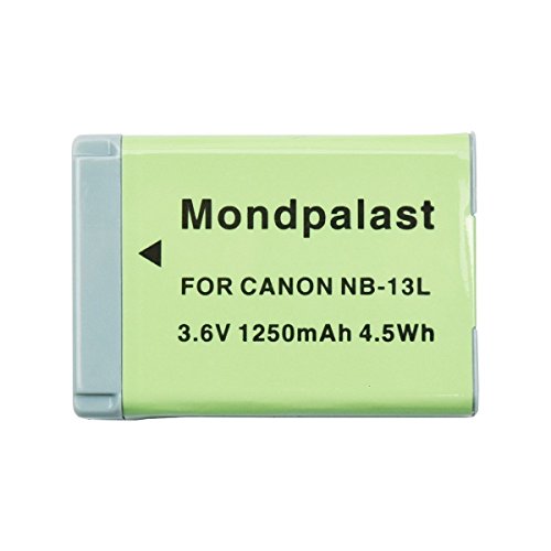 Mondpalast @ Remplacement Batterie NB13L NB-13L nb13l 1250mah 3.6V avec infochip pour Canon PowerShot G7X Mark II G7x mk ii G9x mark II G9X MKII MARKII
