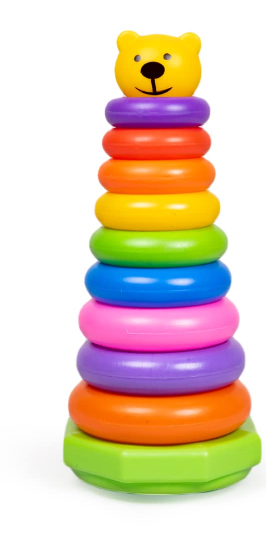 Ratnas Teddy Bear Ring Jumbo Smiley 9 Multicolour Stacking Rings for Toddlers (Assorted Colours) (B09VSKPHZG) Amazon Price History, Amazon Price Tracker