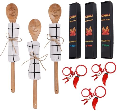 Amazon.com: 3pcs Chili Cook off Prize Set, 1st 2nd 3rd Wooden Spoons ...