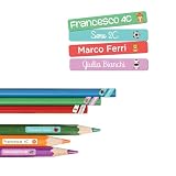 Labelbike - Etichette adesive per la Scuola ed Asilo personalizzate con Nome dei Bambini - Etichette personalizzate con il Nome per Penne, Matite, Pennarelli e altro materiale scolastico