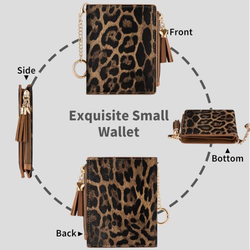 Image of Gostwo Small Wallets for Women, Stylish Womens Wallet with ID Window, Zippered Coin Pocket and Tassel. Cute RFID Wallet for Women, ideal for Teen Girls, Commuters, and Women for Daily Use