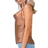 Miessial-Womens-Spaghetti-Straps-V-Neck-Satin-Camisole-Sleeveless-Soft-Tank-Tops Miessial Women's Spaghetti Straps V Neck Satin Camisole Sleeveless Soft Tank Tops Khaki 4-6