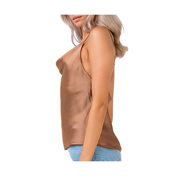 Miessial-Womens-Spaghetti-Straps-V-Neck-Satin-Camisole-Sleeveless-Soft-Tank-Tops Miessial Women's Spaghetti Straps V Neck Satin Camisole Sleeveless Soft Tank Tops Khaki 4-6