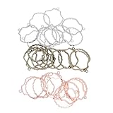 HAPINARY 30stücke Legierung Offene Lünette Rahmen Charm Lünettenformen Schmucklieferung Für Harzprojekte Und Basteln