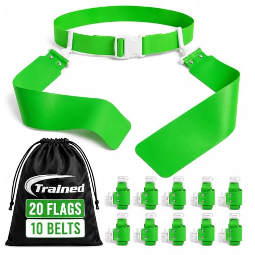 Trained 10 Man Flag Football Belts – 10-player adjustable set