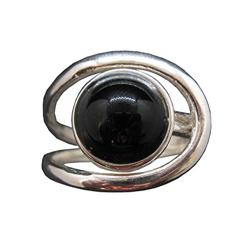 Bague en argent sterling et onyx noir véritable : l'élégance masculine intemporelle 925