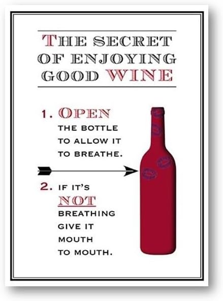 Male/Female Birthday Card - General Funny Card for Men/Women - Secret of Enjoying Good Wine - Eco-Friendly and Recyclable - by Paper House