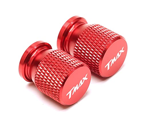 YIJIEBAO Motorrad Aluminium Zubehör Rad Reifen Ventilkappenabdeckung passend for Yamaha TMAX 530 SX/DX T-MAX TMAX 500 530 560 Tech Max All Yaer(Red)