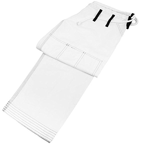 Akron Bjj Gi Pants Brazilian Jiu Jitsu Gi Martial Arts Mma Grappling Kimono New (White/Blk, A2) #TOP2