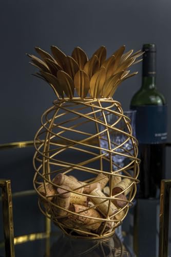 Panier Ananas en Métal de Qualité Supérieure BarCraft Finition Dorée 28cm - 3