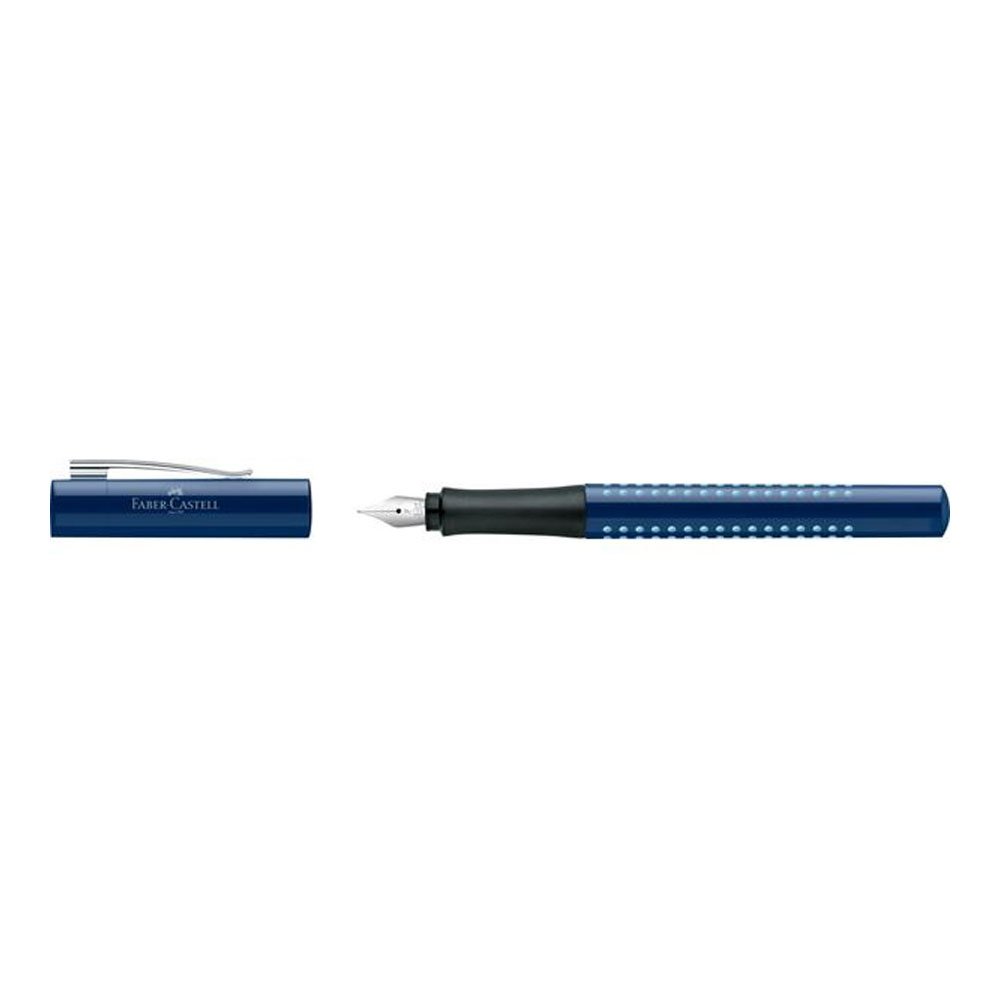 Faber-Castell Füller Grip 2010 – Feder M, Blau-hellblau, Für Rechts- & Linkshänder