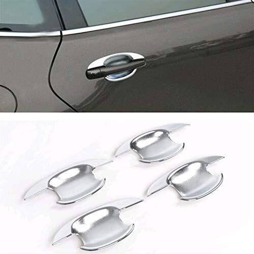 Flbzblkasl One Color 4Pcs Door Handle Bowl Trim For Peugeot 3008 (2009-2014) Right Handle