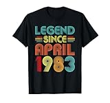 legend since april 1983 birth of birthday 1983 vintage idea maglietta