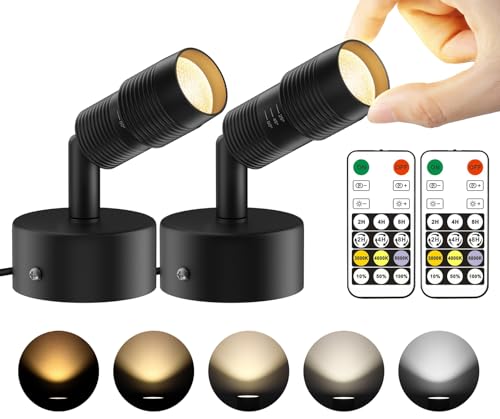 TuyuBEE Muti-Color Zoomable LED Spot Lights Indoor Uplighting with Remote