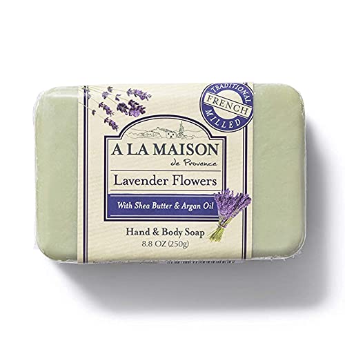 A La Maison Lavender Flower Bar Soap - Triple French Milled Natural Moisturizing Hand Soap Bar (1 Bar Of Soap, 8.8 Oz) #TOP7
