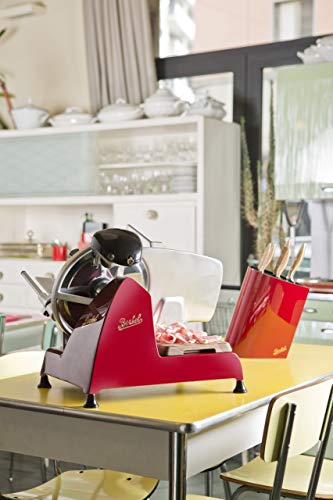 Berkel Red Line 250 Food Slicer, Red, 10" Blade, Electric Food Slicer, Slices Prosciutto, Meat, Cold Cuts, Fish, Ham, Cheese, Bread, Fruit and Veggies, has an Adjustable Thickness Dial - Thumbnail 7