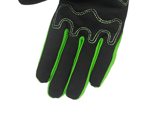 Chitone Full Finger Skeleton Motocross Riding Gloves For Motorcycle (X-Large, Green) #TOP5