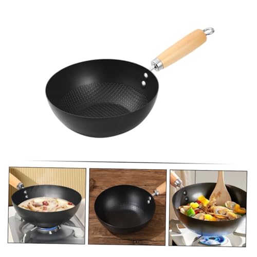 Wok tradicional de hierro IMIKEYA mini para cocina miniatura 5