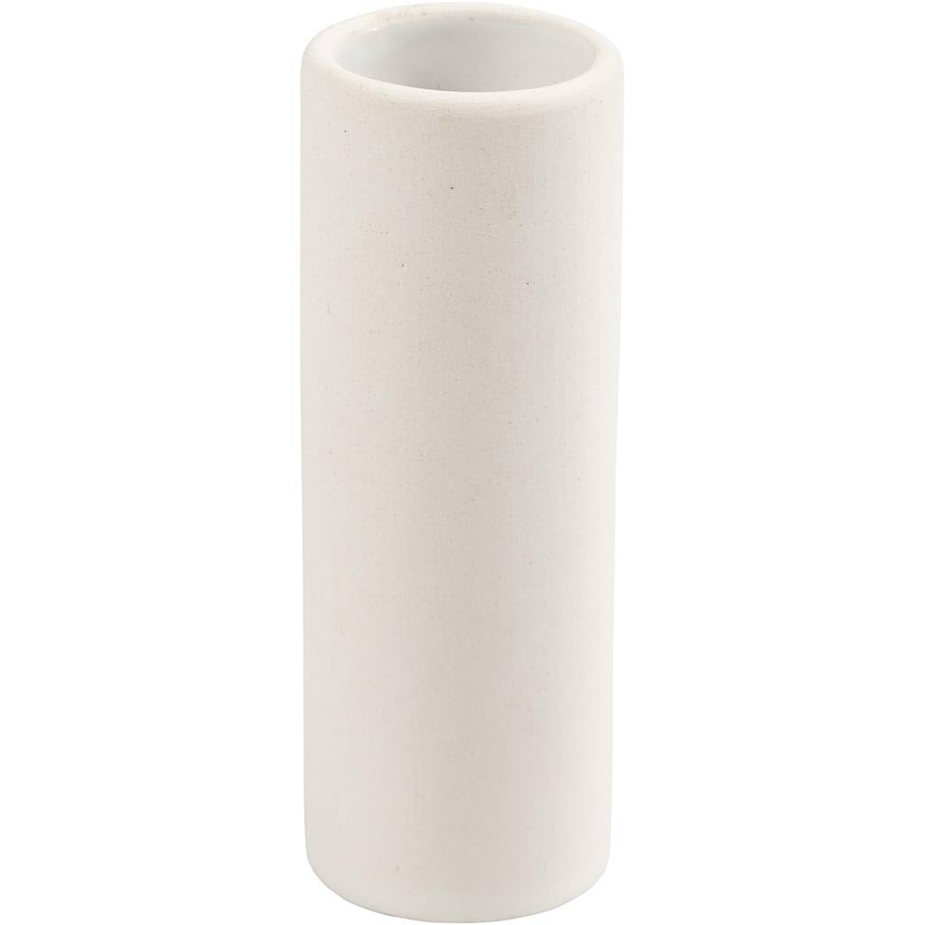 Vaso, bianco, H: 11 cm, diam 4 cm, 6 pz/ 1 conf.