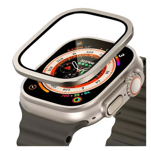 Cadre titane pour Apple Watch Ultra 2 avec verre trempé ultra-résistant