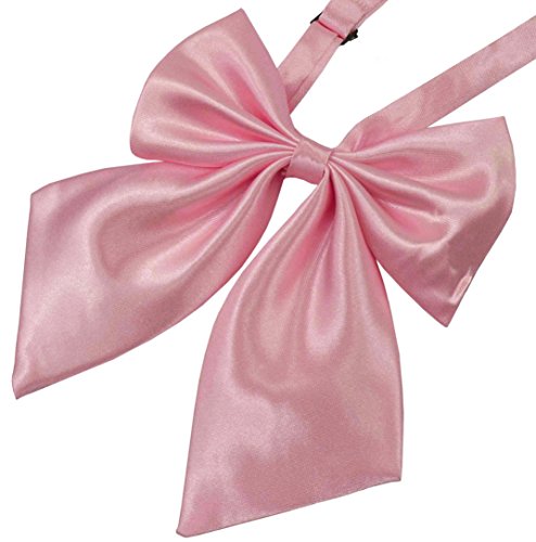 Syaya Pre Adjustable Women Bow Tie, Girls Necktie Bowtie For Japanese Uniform/Fairy Godmother, Christmas/Cosplay/Party B1(Pink) #TOP5