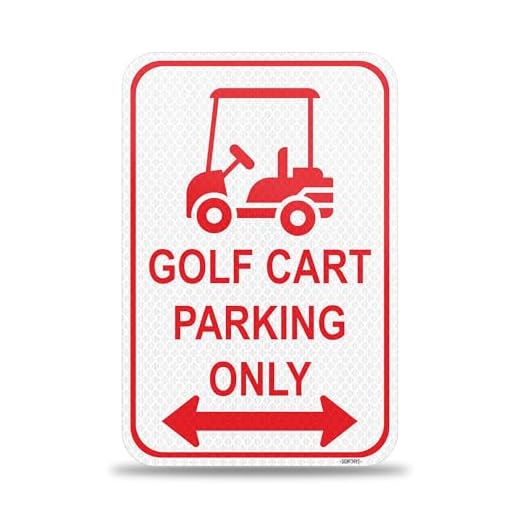 Golf Cart Parking Reflective Sign