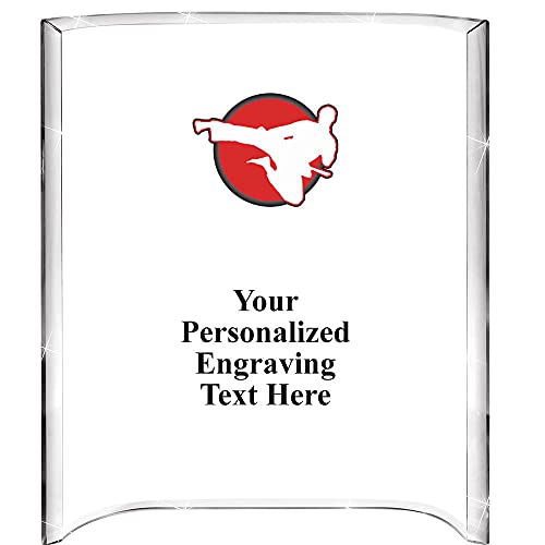 Crown Awards 7" H x 5" W Martial Arts Color Printed Curva Acrylic Award, Personalize with Your Engraving for Free Prime