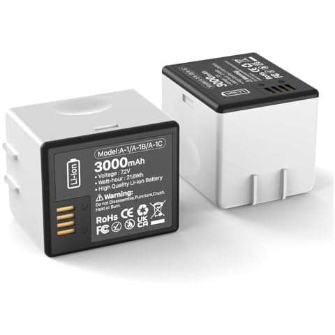 OHZHAO 2 Pack 3000mAh for Arlo Battery, 2024 Upgrade 7.2V Rechargeable High Capacity Lithium Battery for Arlo Pro, Arlo Pro 2 Camera Cover