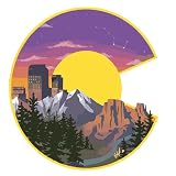 Love Colorado Sticker State Flag Vinyl Decals Colorado State Flag Sticker Sky Mountain Decals for Laptop Mobile Water Bottles & More