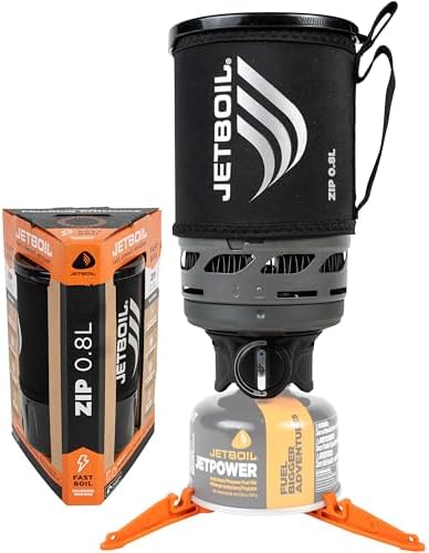 Jetboil Zip - Estufa de ebullición rápida de 0.8 L con perilla de...