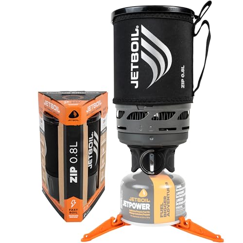 Jetboil Zip 0.8L Portable Fast Boil Stove with Easy-Turn Knob...