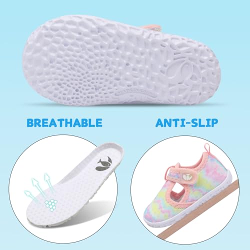 Image of FEETCITY Boys Girls Water Shoes Kids Aqua Socks Quick Dry Barefoot for Beach Swimming Pool