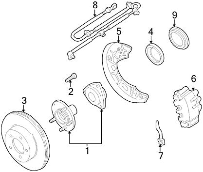 Ford Genuine Ford Motor Co. Front Brake Shield - F57Z2K005AA