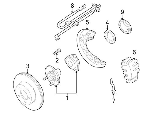 Ford Genuine Ford Motor Co. Front Brake Shield - F57Z2K005AA