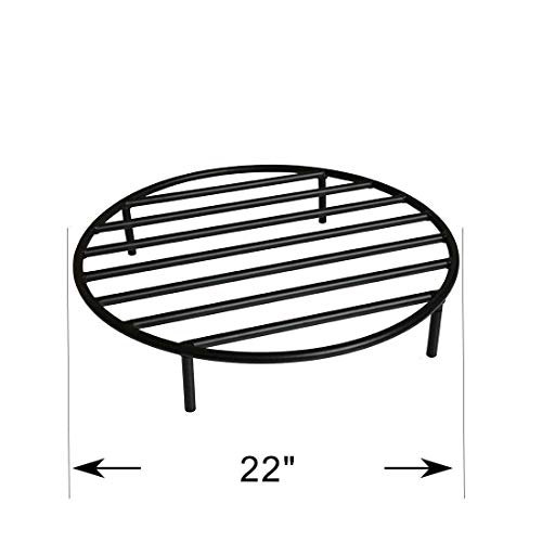 Onlyfire Round Fire Pit Grate With 4 Legs For Outdoor Campfire Grill Cooking, 22 Inch #TOP1