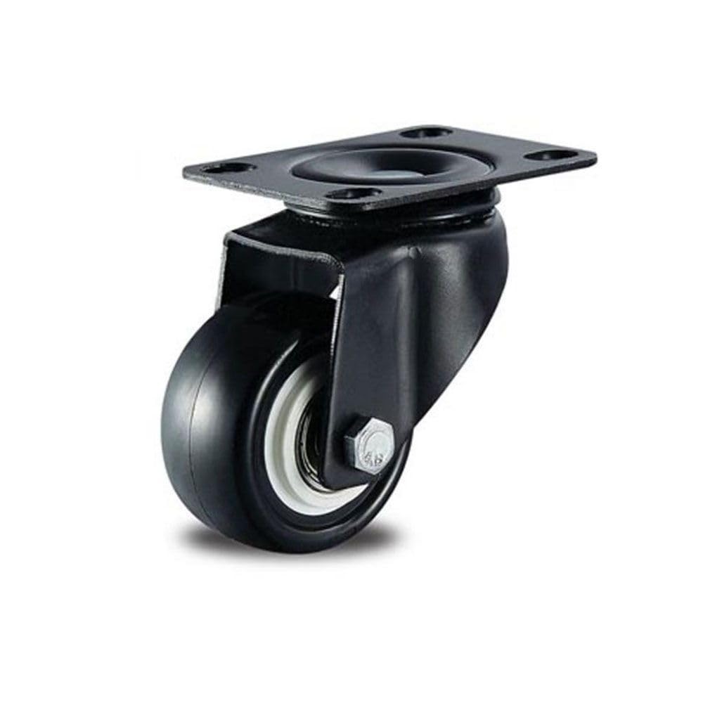 GYRAZXS Heavy-Duty Swivel Cs 180kg Capacity Rubber Wheels for Trolley Furniture 1.5 Inch Black Ideal for Smooth Movement and Stability