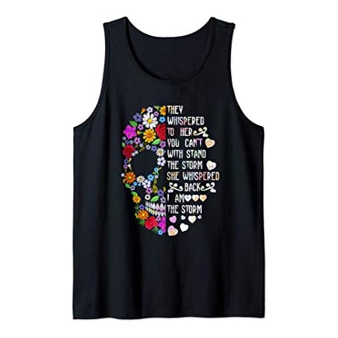 They Whispered To Her Skull Flower Tank Top Cover