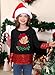 Girl's Christmas Crew Neck Long Sleeve Printed Sparkly Shirt Funny Cute Party Top Black Gingerbread Man 10 Years