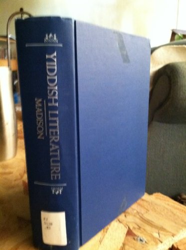 Yiddish Literature: Its Scope and Major Writers B0006BUX6O Book Cover