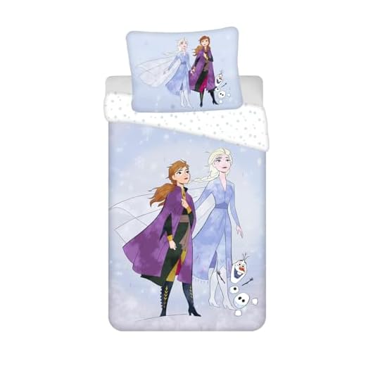 Kids-WD20708 Frozen Kissen, Mehrfarbig (WD20708) 5 Disney Frozen Bettwäsche Eiskönigin Anna ELSA Kopfkissen Bettdecke für 135x200