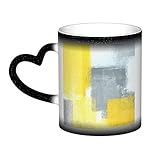 Matériau sûr : notre tasse grise et jaune à changement de couleur dans le ciel est fabriquée en céramique sûre et respectueuse de l'environnement, avec un corps épais, un poids modéré, robuste et durable, un aspect simple et généreux, et une nouvelle fonction de changement de couleur pour apporter une expérience différente à notre vie.