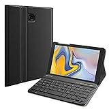 Fintie Keyboard Case for Samsung Galaxy Tab A 8.0 2018 Model SM-T387 Verizon/Sprint/T-Mobile/AT&T, Slim Shell Lightweight Stand Cover with Detachable Wireless Bluetooth Keyboard, Black