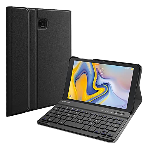 Fintie Keyboard Case for Samsung Galaxy Tab A 8.0 2018 Model SM-T387, Slim Shell Lightweight Stand Cover with Detachable Wireless Bluetooth Keyboard, Black