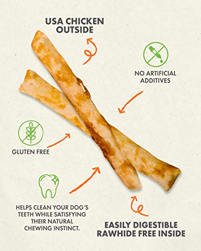 Canine Naturals Chicken Recipe Chew - Rawhide Free Dog Treats - Made From USA Raised Chicken - All-Natural and Easily… - Image 3