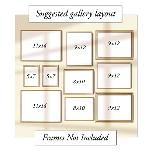 Vintage Sketch White Neutral Wall Decor - Set Of 10 Gallery Art Prints // Etching Home Decor Paintings // Farmhouse Bathroom Living Room Pictures // Black And White Wall Decor (11X14 , 9X12 , 8X10 , 5X7 ) A10_1_St16 #TOP1