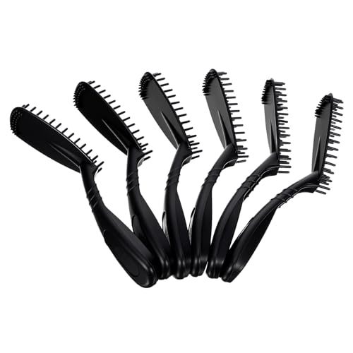 IWOWHERO Lot de 6 Brosses Décolorantes pour Cheveux en PP Pinceaux à Mèches Réutilisables pour Coloration Capillaire Outils Pratiques pour Salon de Coiffure et Usage Maison