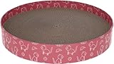 Kerbl Pet Cama rascadora para Gatos Circle, 34x5,5cm, Rosa, cartón Corrugado Reciclado, con Hierba gatera Adicional