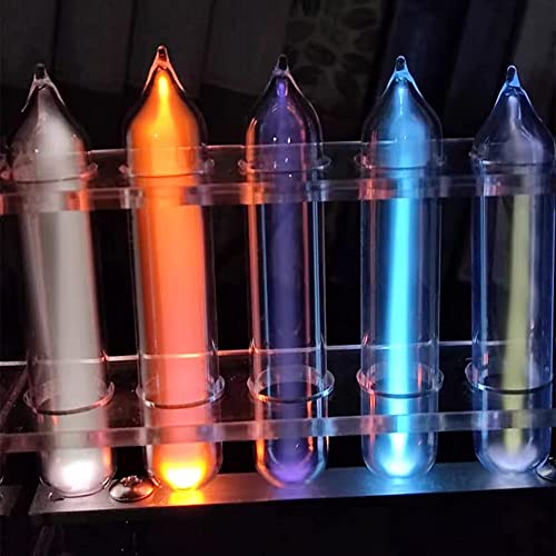 Rare Nobel Gas Sealed Tube 99.999% Illuminate Gases Krypton Helium Neon Argon Xenon Oxygen Nitrogen Hydrogen Element Collection (M 14x60mm, HeNeArKrXe)