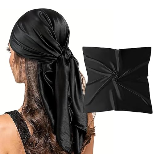 Women's Fashion Square Scarf 43.5''- Silky Chiffon Head Scarf Muslim Hijab Bandana Head Wraps SF122