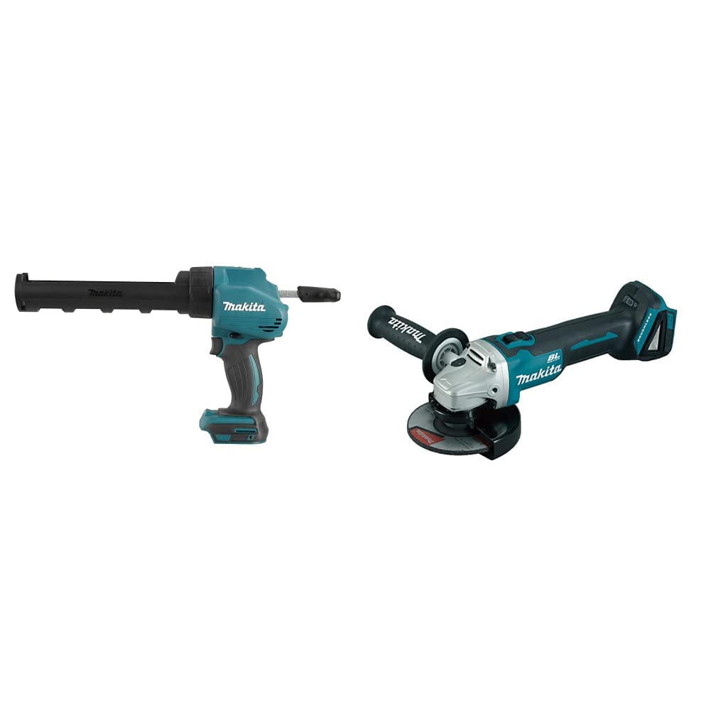 Pistolet À Mastic MAKITA 18 V LI-ION 1,5 AH 5000 N Vendu sans Batterie- DCG180Z & DGA504Z - Mini-meuleuse à Batterie 18V Lithium-ION 125 mm BL Seule Machine sans Chargeur ni Batterie Noir 60 x 450 mm